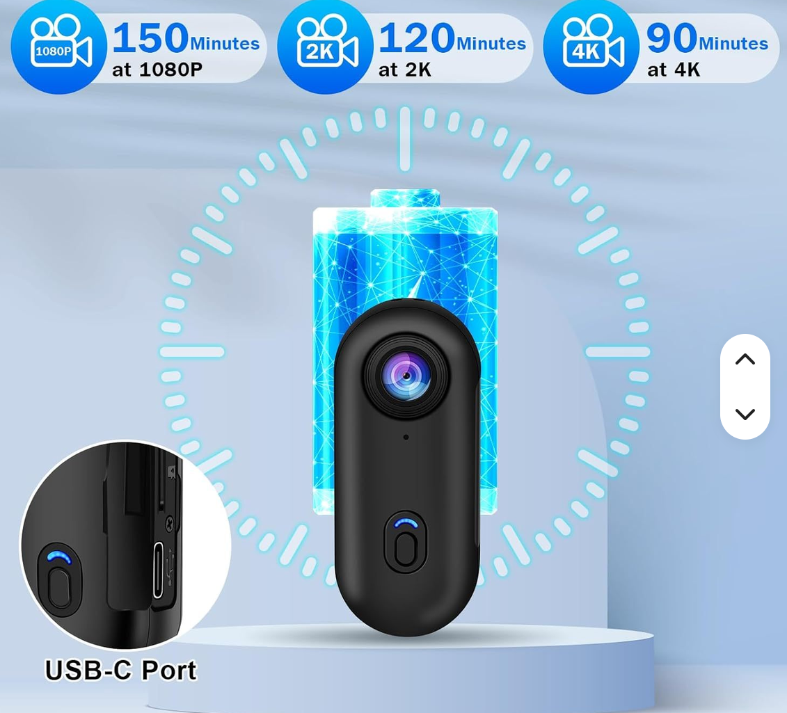 Wi-Fi Action Camera 4K Thumb Camera - Image 3
