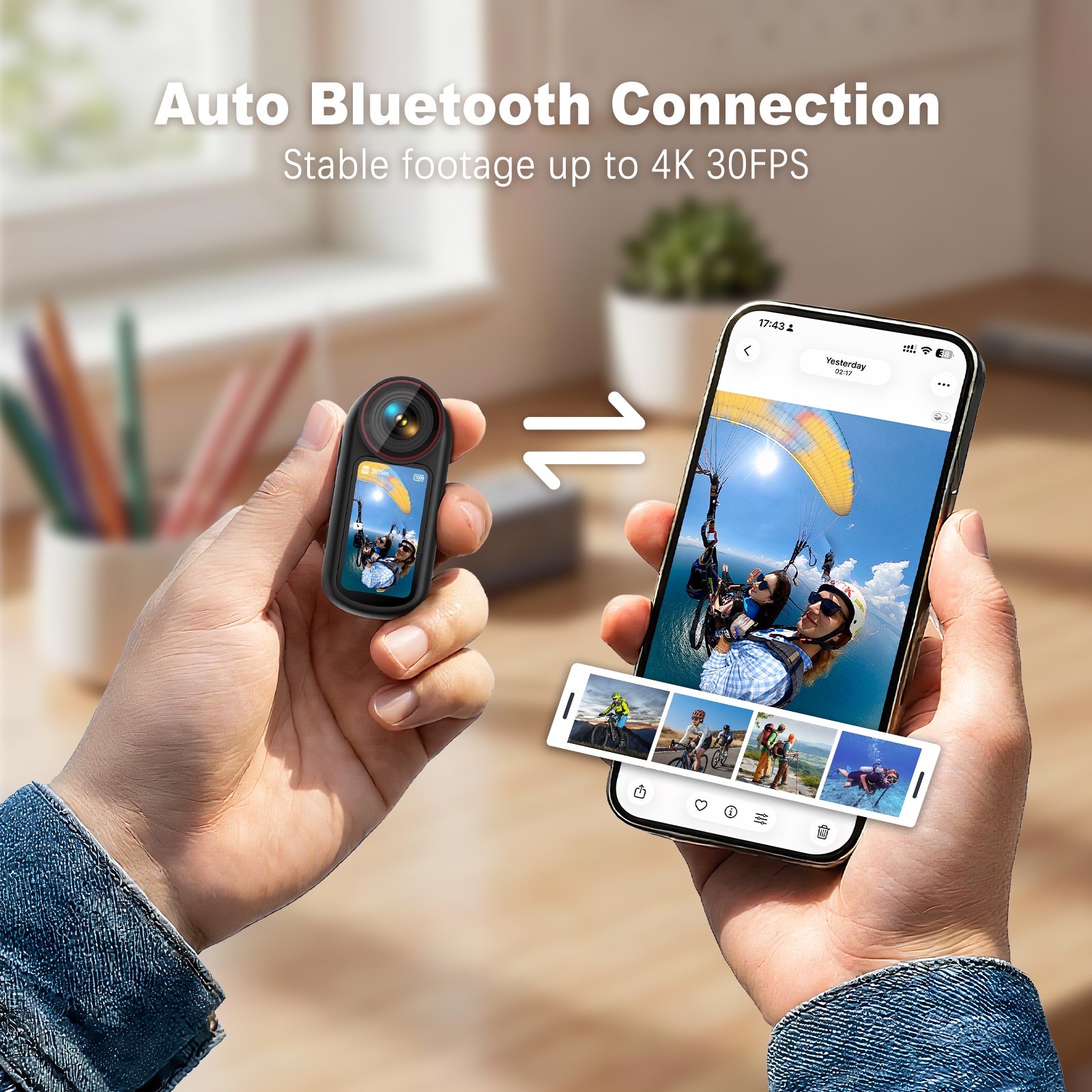 4K 60FPS Anti-Shake Action Thumb Camera - Image 5